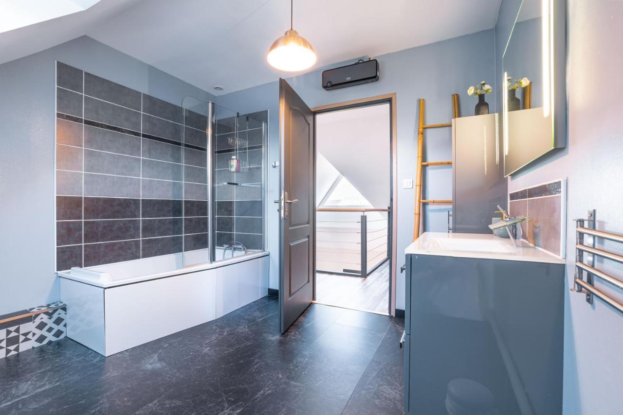Grande maison avec piscine et jacuzzi à la campagne Desvres Exterior foto