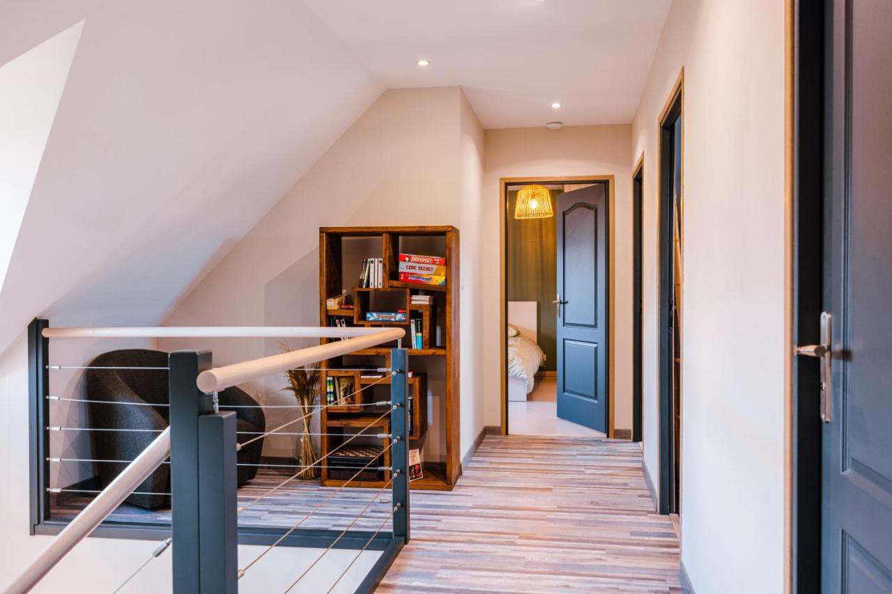 Grande maison avec piscine et jacuzzi à la campagne Desvres Exterior foto